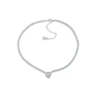 Silverplated & Cubic Zirconia Necklace