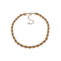 Goldtone Steel Twist-Chain Collar Necklace