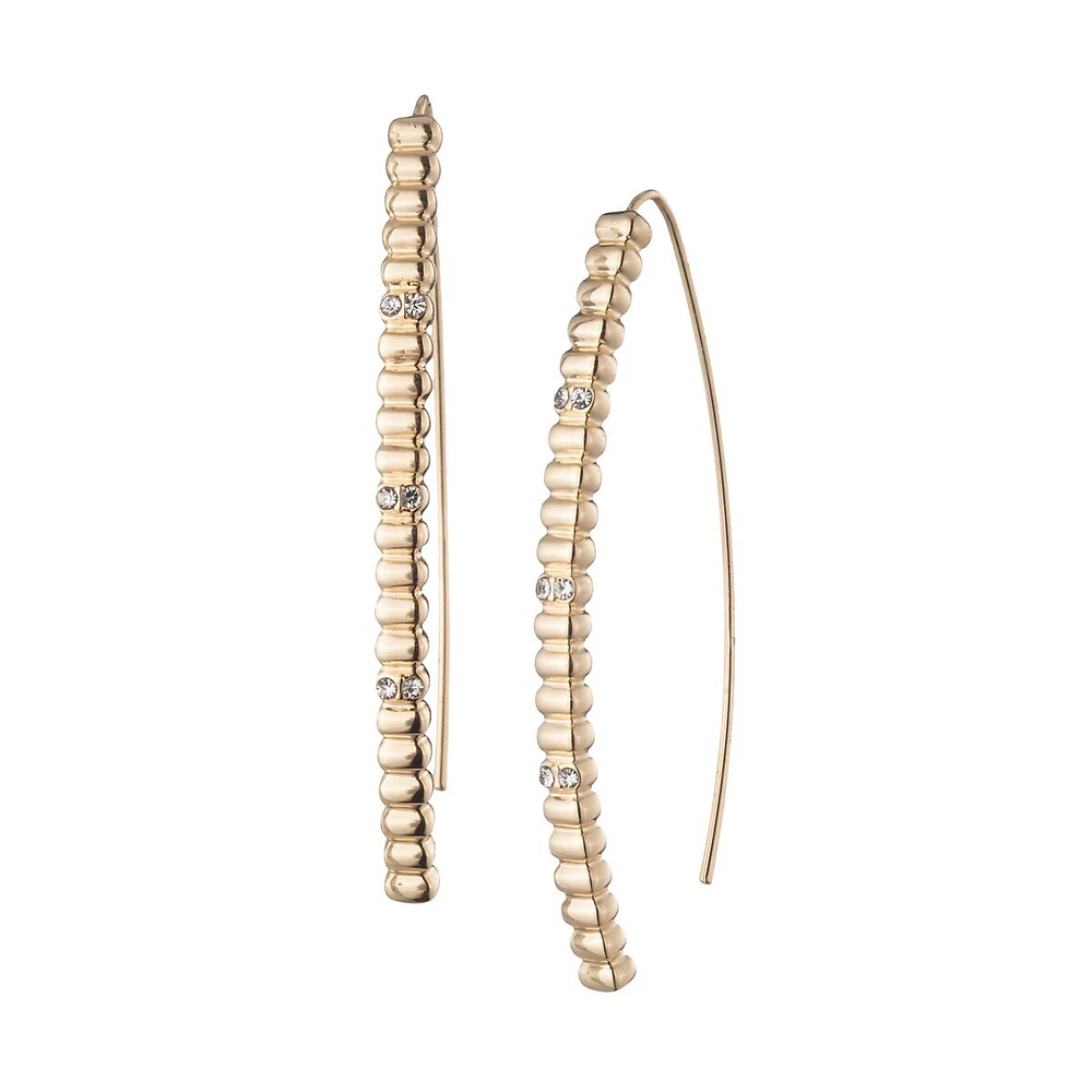 Lonna & lilly Gold-Tone Beaded Threader Earrings