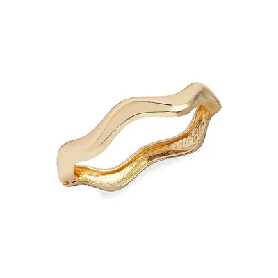 Goldtone Twisted Hinge Bracelet