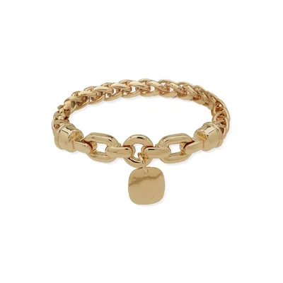 Goldtone Mixed-Chain Bracelet