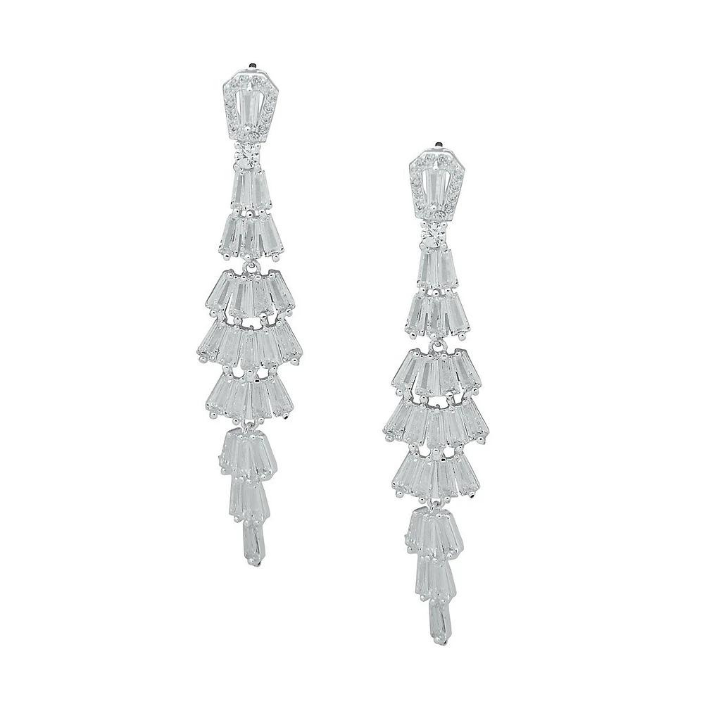 Silvertone Tassel Drop Earrings