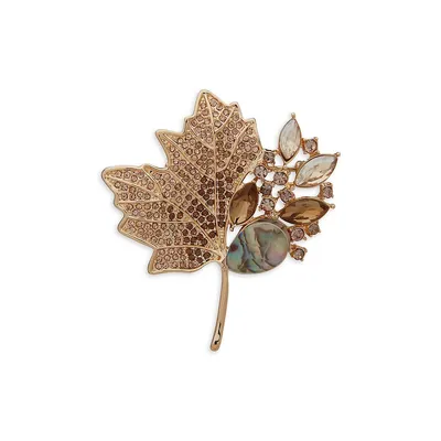 Goldton Abstract Maple Leaf Pin