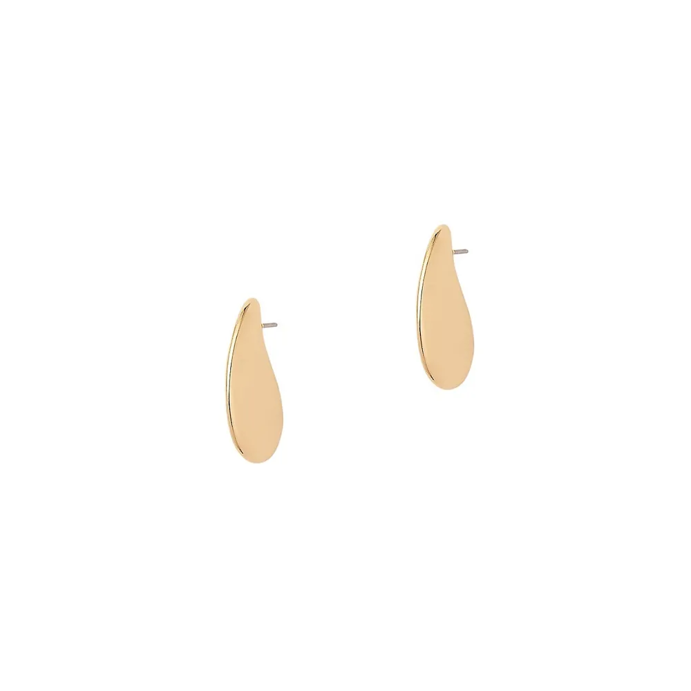 Goldplated Teardrop Stud Earrings