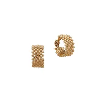 Goldplated Chunky Hoop Clip-On Earrings