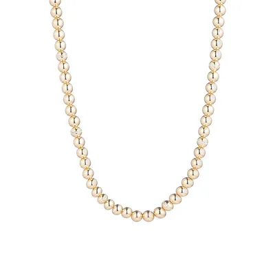 Goldplated & Crystal Bead-Chain Collar Necklace