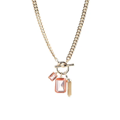 Goldplated Toggle Pendant Necklace