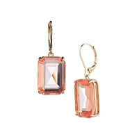 Goldplated & Peach-Stone Drop Earrings