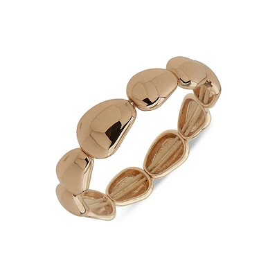 Goldtone Oval Stretch Bracelet