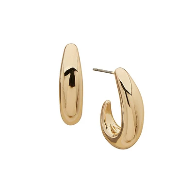 Goldtone C-Hoop Earrings