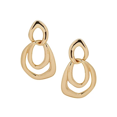 Goldtone Orbital Drop Earrings