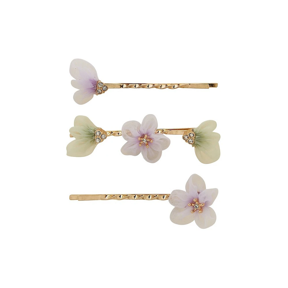 Floral Bobby Pins 3-Pack
