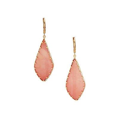 Large Leverback Flat Drop Earrings