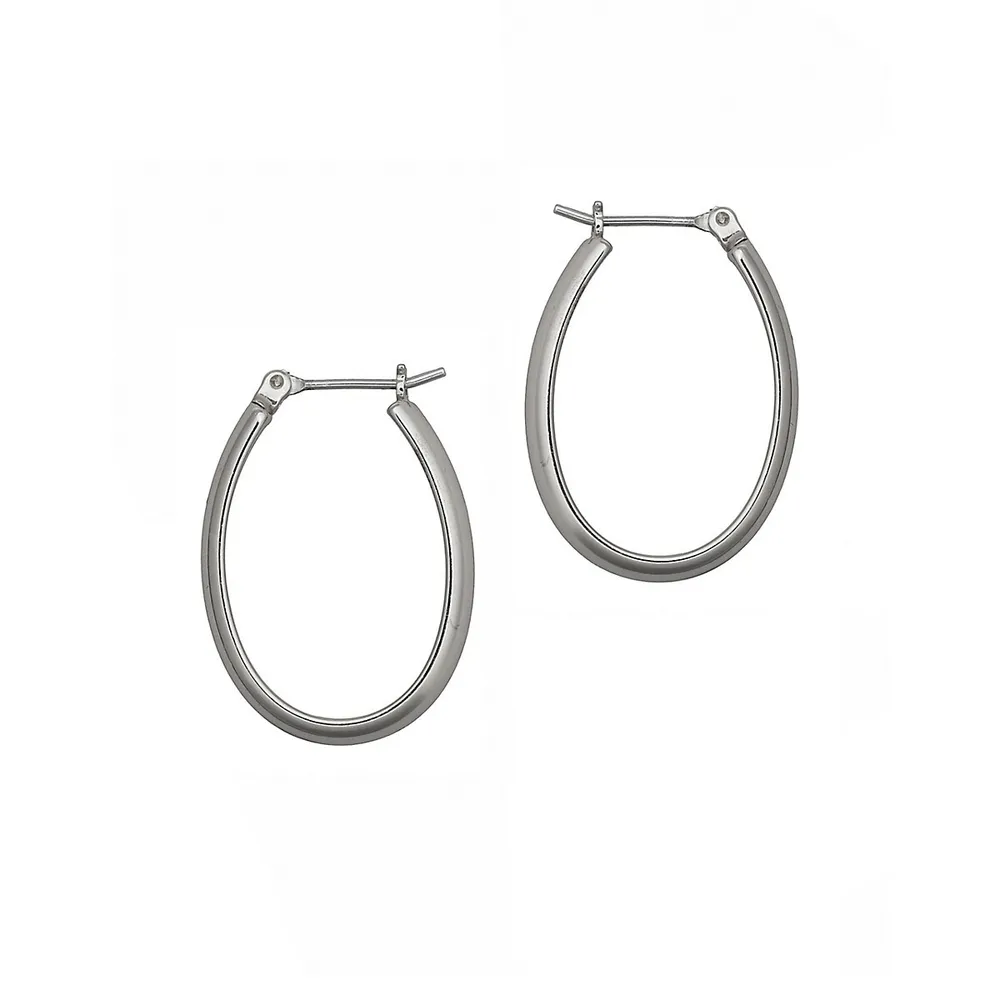 Pe Oval Hoop Earring