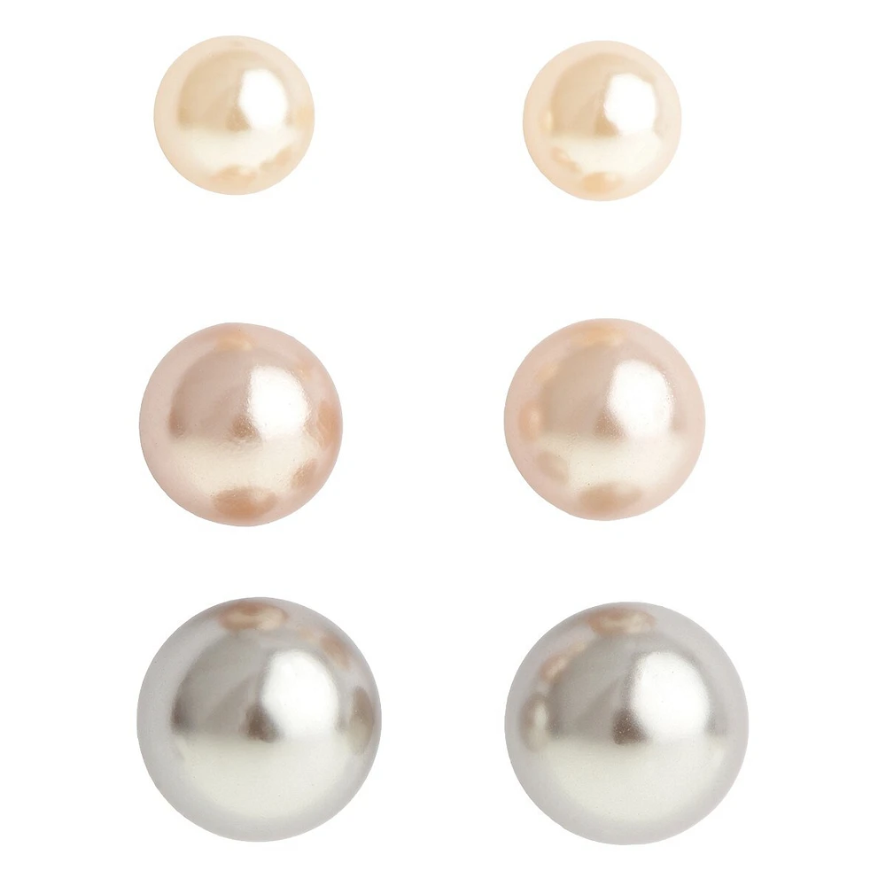 Trio Pearl Studs