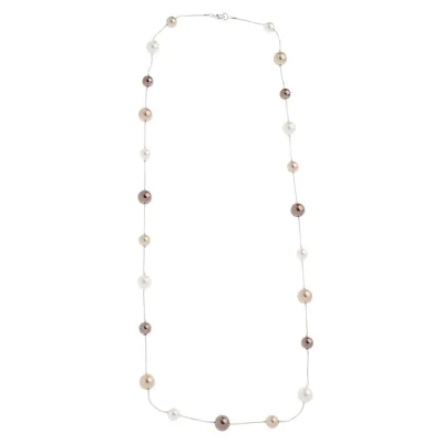 Cezanne Long Pearl Necklace With Stations