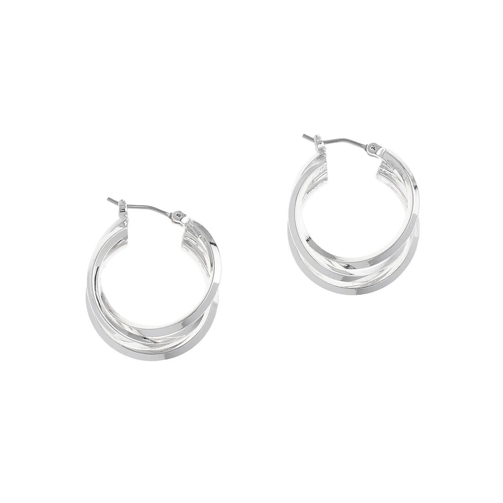 Pierced 3 Ring Hoop Earring