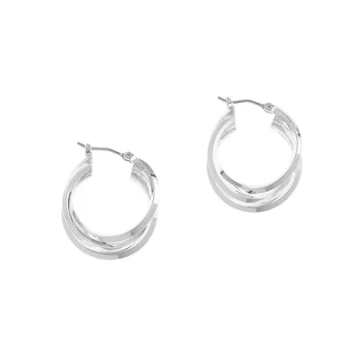 Pierced 3 Ring Hoop Earring