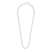 Faux Pearl and Beaded Long Necklace