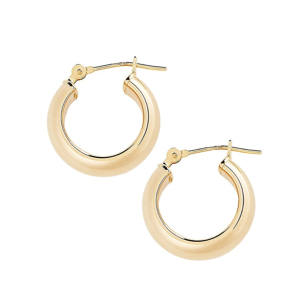 14K Yellow Gold Hoop Earrings