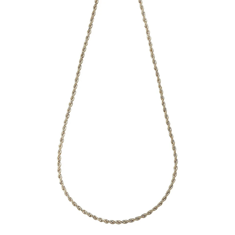 14K Yellow Gold Seamless Rope Necklace