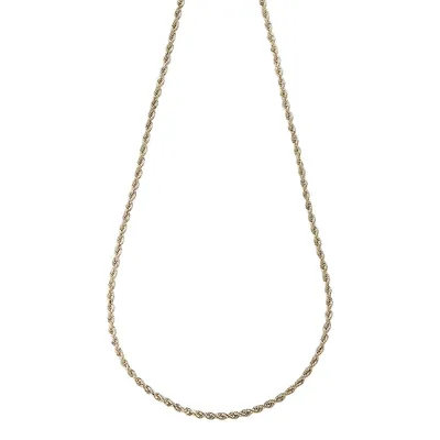 14K Yellow Gold Seamless Rope Necklace