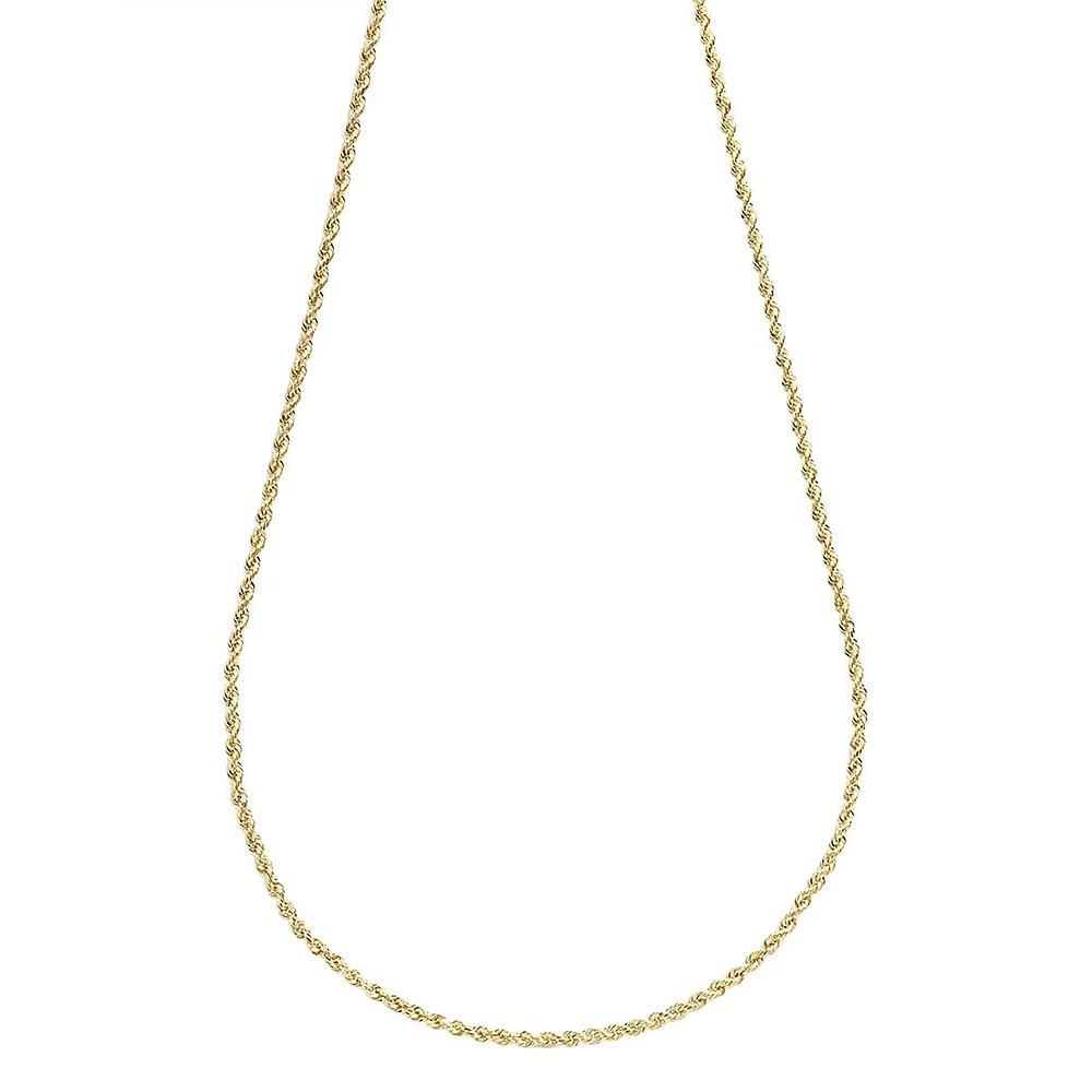 14K Yellow Gold Seamless Rope Chain