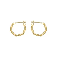 14K Gold Wrap Hoop Earrings