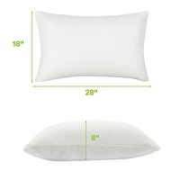 2 Pack Shredded Memory Foam Bed Pillows Bamboo Cooling Cover 28"x18"