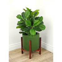 Faux Botanical Fiddle Leaf Fig Tree In Green 30 In. Height