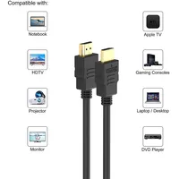 High-speed Hdmi Cable V2.0 Ultra Hd 3d Ethernet (18 Gbps, 4k/60hz) - 9.8/16.4/32.8 Feet, Black