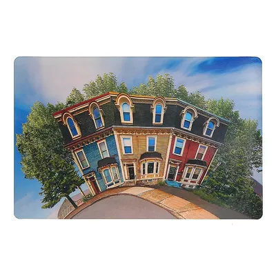 Plastic Placemat Whimsical Rowhouse - Set Of 12