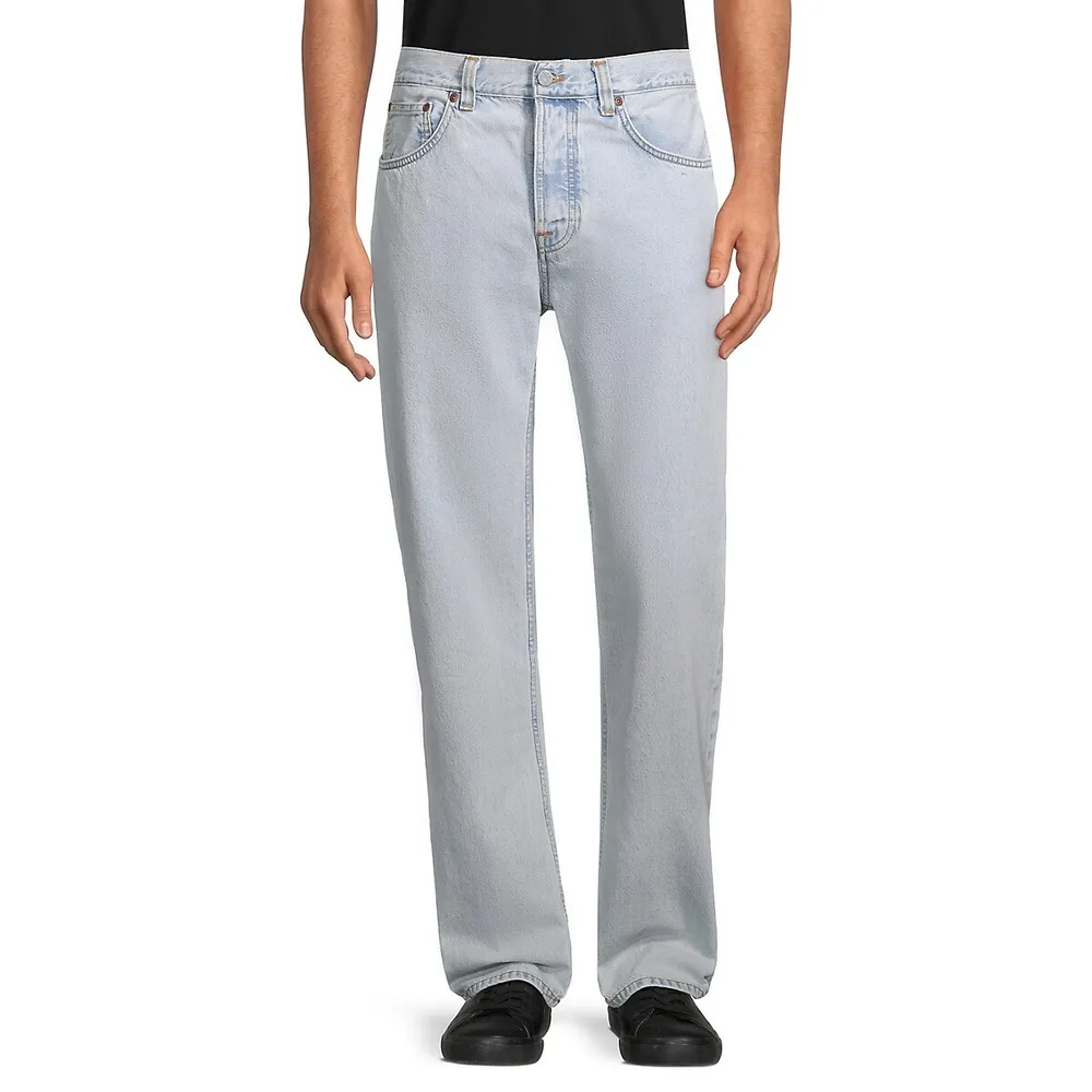 Rad Rufus Pale Blue High-Waist Straight-Leg Jeans