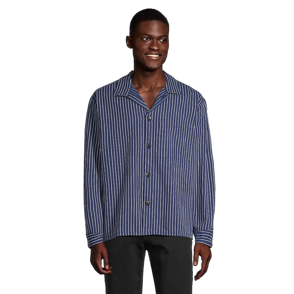 Berra Organic Cotton Striped Worker Shirt