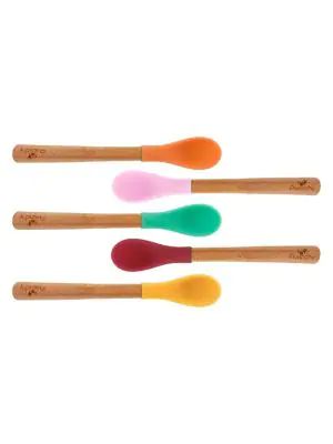Baby's 5-Piece Bamboo & Silicone Spoon Set