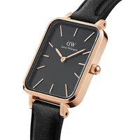 Quadro Sheffield Stainless Steel & Leather-Strap Watch DW00100435