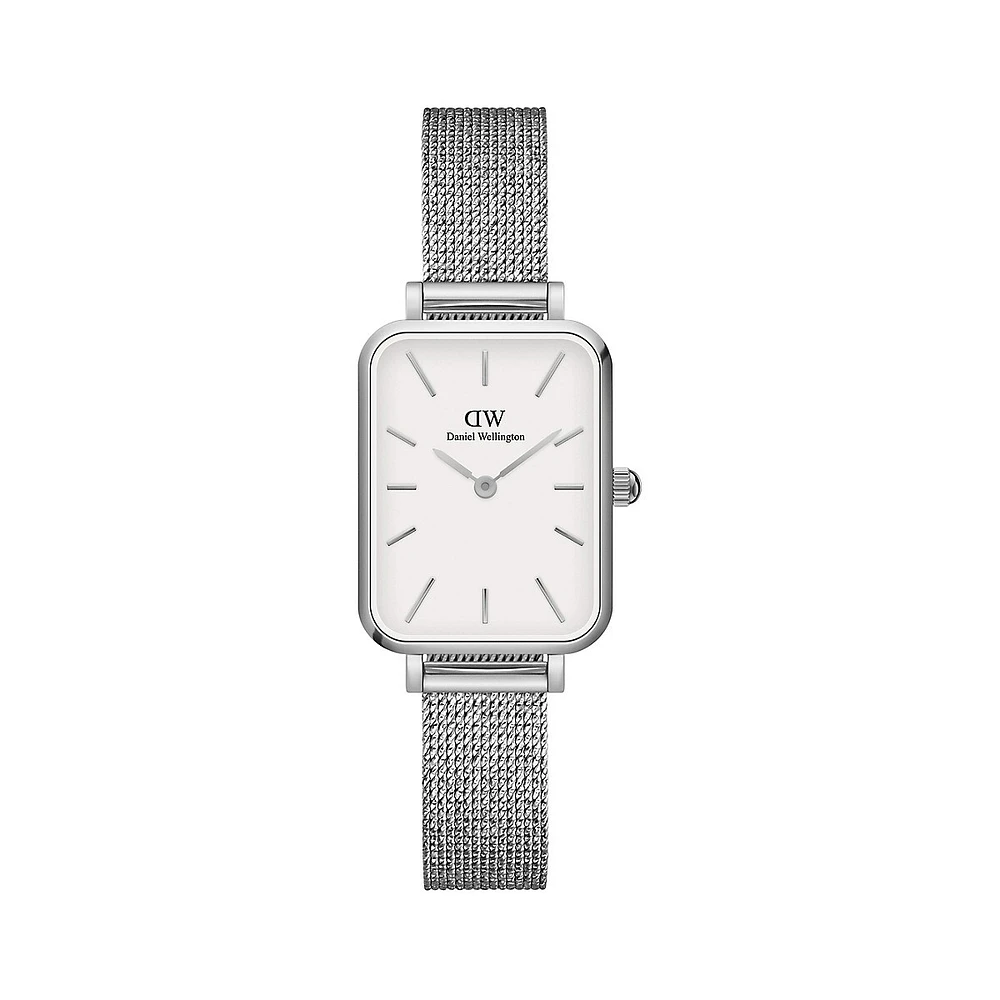 Montre en acier inoxydable à bracelet milanais Quadro Sterling DW00100438