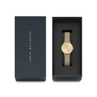 Petite Unitone Ion-Plated Goldtone Stainless Steel & Pressed Mesh Bracelet Analog Watch DW00100473