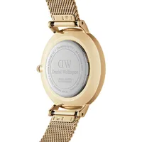 Petite Evergold Ion-Plated Goldtone Stainless Steel & Pressed Mesh Bracelet Analog Watch DW00100479