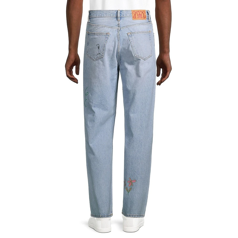 Omar Relaxed Fit Wid-Straight-Fit Jeans