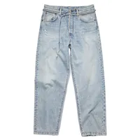 Organic Cotton Belted Straight-Leg Jeans