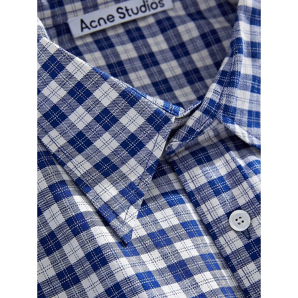 Check-Print Short-Sleeve Shirt