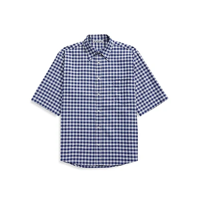 Check-Print Short-Sleeve Shirt