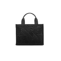 Hadlee Small Monogram Stitch Tote