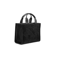 Hadlee Small Monogram Stitch Tote