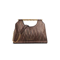 Commack Embossed Leather Clutch