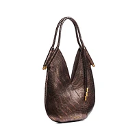 Mini Baldwin Snake-Print Leather Shoulder Bag