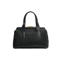 Amagansett Pleated Leather Satchel