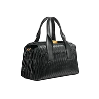 Amagansett Pleated Leather Satchel