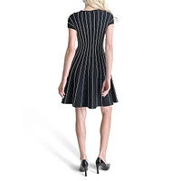 Striped Fit-&-Flare Dress